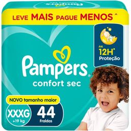 Fralda Pampers Confortsec Super Xxxg C/44