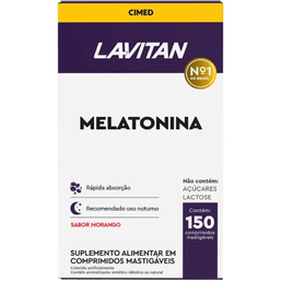 Lavitan Melatonina Morango 0,21mg 150Cprs