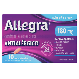 ALLEGRA 180MG 10 CAPS