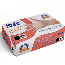 Luva Vinil Saude C/ Po G 100 Unid - Medix