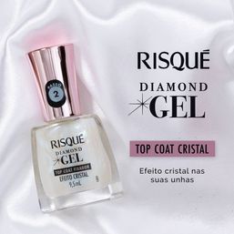 Esm Fixador Risque Top Coat Diamond Gel Efeito Cristal