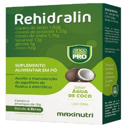 Rehidralin Po Agua De Coco C/4 Env 28G