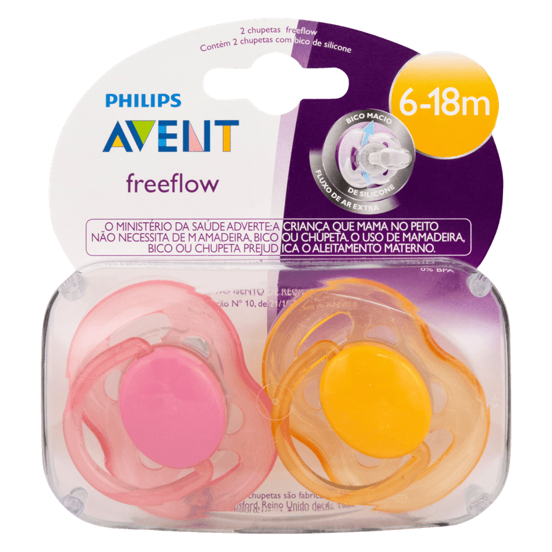 Avent-Chupeta-Bpa-Free-6--Double-Pack---Cores-Sortidas-
