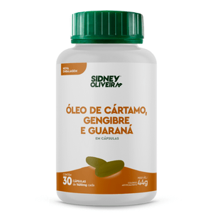 Sidney Oliveira Oleo De Cartamo+Gengibre+Guar 1450Mg 30 Caps***