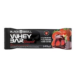 Black Skull Whey Bar Goiurmet Morango C/ Chocolate 45G