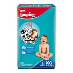 Looney Tunes Fralda Jumbinho Xg 14 Fr (Cx 8)