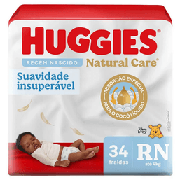 Huggies Fralda Natural Care Mega Rn 34 Fr