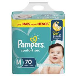 Fralda Pampers Confort Sec Super M C/70