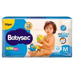 Babysec Fralda Ultra Hiper M 68 Fr