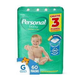 Personal Baby Fralda Hiper G 60 Fr Lv60 Pg57