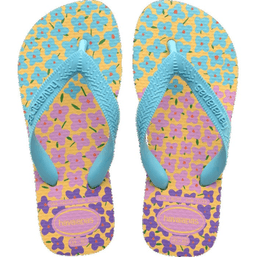 Havaianas Kids Flores Amarelo Caja/Azul 31/32 D