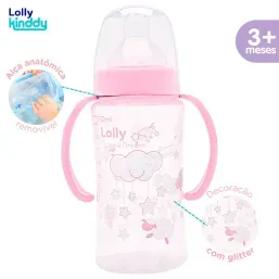 Lolly Mamadeira Big Spec Silicone Rosa 350Ml - 13068-Rs