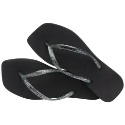 Havaianas Slim Square Logo Met Preto 35/36 D