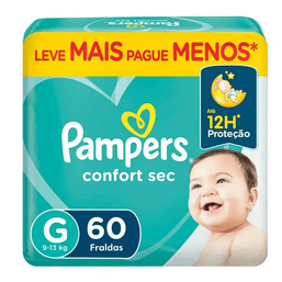 Fralda Pampers Confort Sec Super G C/60