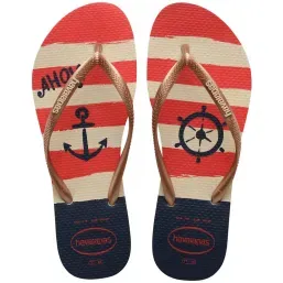Havaianas Slim Nautical Bege/Rose Gold 39/40