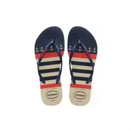 Havaianas Slim Nautical Bege/Marinho 39/40