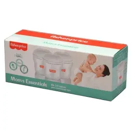 KIT FISHER PRICE 3 FRASCOS P/ ARMAZENAR LEITE MOMS ESSENTIALS 150ML