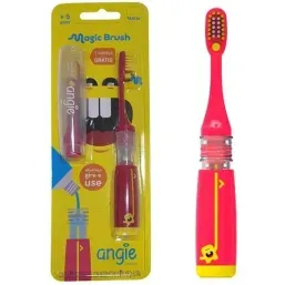 Esc Dental Magic Brush Angie Inf Macia Rosa 5+