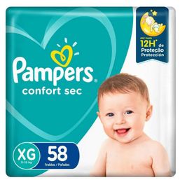 Fralda Pampers Confortsec Super Xg C/58