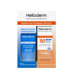 Kit Prot Solar Helioderm Facial C/ Cor Fps50 + Sab Liq 50Ml @