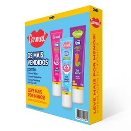 KIT GEL DENTAL CARMED C/FLUOR SABORES