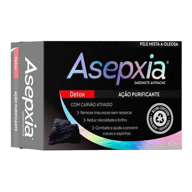 Sabonete Asepxia Detox Carv o Ativado 80g 0