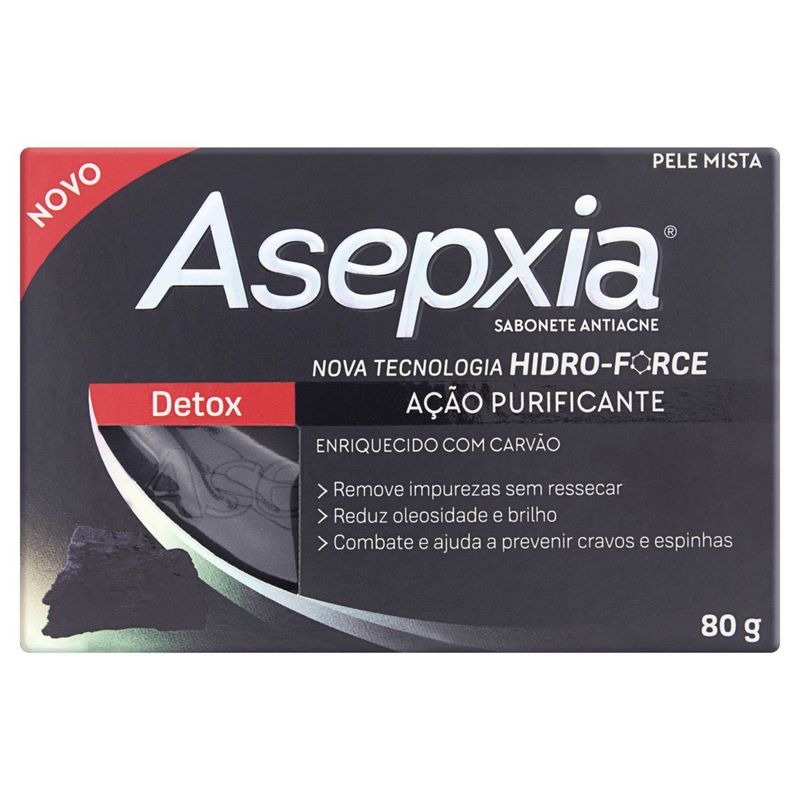 Sabonete Asepxia Detox Carv o Ativado 80g 1