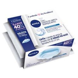 Lenços de Limpeza Nivea 3 em 1 Pele Normal 2 unidades