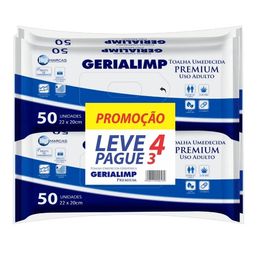 Gerialimp Toalha Umed C/50 Lv4 Pg3