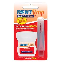 Dentlimp Fio 50Mt + Escova Viagem Macia Grts