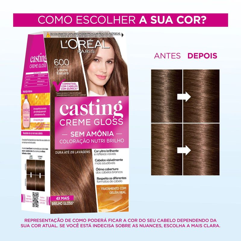 Tintura Casting Creme Gloss Louro Escuro 600 1