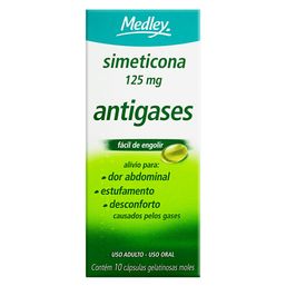 Simeticona 125mg 10 Cápsulas Medley