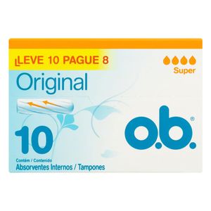 Absorvente O.B. Regular Super Leve 10 Pague 8