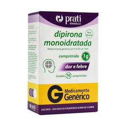 Dipirona Sódica 1g Prati caixa com 10 Comprimidos