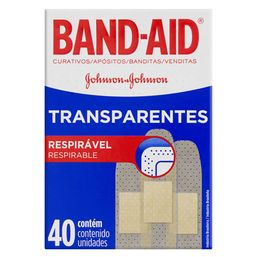 BAND-AID Transparente caixa com 40 unidades