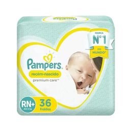Fralda Pampers Premium Care RN+ com 36 unidades