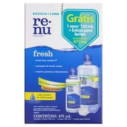 Renu Fresh Plus 355ml + 120 Ml Kit Grátis + Estojo para Lentes