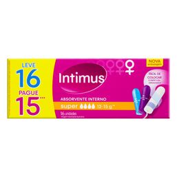Intimus Absorvente Interno Super Leve 16 Pague 15