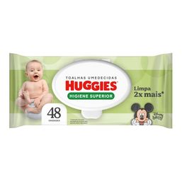 Toalha Umedecida Huggies Higiene Superior com 48 unidades