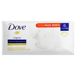 Sabonete Dove Branco Original 90g com 6 unidades