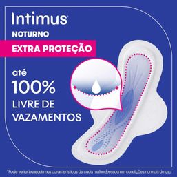 Intimus Absorvente Noturno Cobertura Seca com Abas 30 unidades