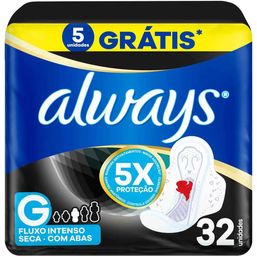 Absor Always C/Abas Noturno Seca G C/32