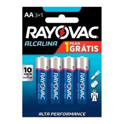 PILHA RAYOVAC ALCALINA AA LV4 PG3