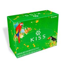 Lenço de Papel Facial Kiss Folha Dupla com 100 Unidades