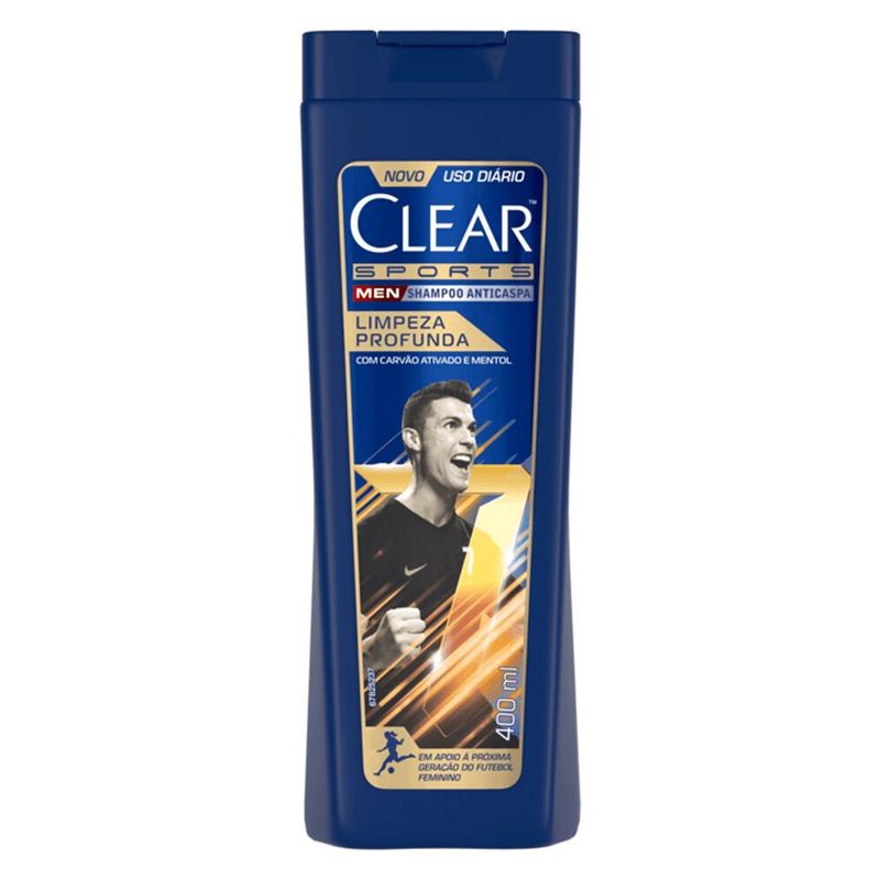 Shampoo Anticaspa Clear Men Sports Limpeza Profunda 400ml 0