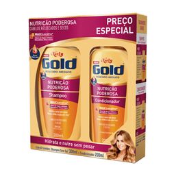 Kit Niely Gold Nutrição Poderosa Shampoo 300ml + Condicionador 200ml