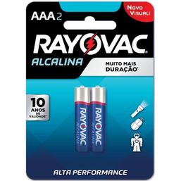 Pilhas Alcalina Rayovac AAA2 Palito 2 Unidades