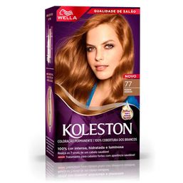 Tinta de Cabelo Permanente Koleston 77 Marrom Dourado