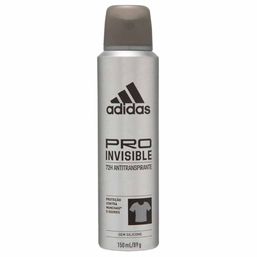 Desodorante Antitranspirante Aerosol Adidas Pro Invisible Performance Sem Manchas Masculino 72h 150ml
