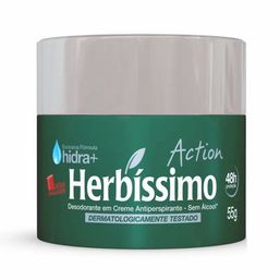 Desodorante Antitranspirante Creme Herbíssimo Action 55g